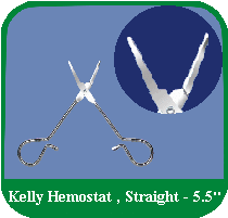 Kelly Hemostat , Straight