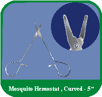 Mosquito Hemostat , Curved